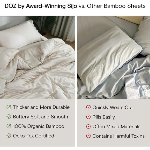 Sheet Set  Viscose derived from Bamboo, Organically Grown, Buttery Soft - Picture 7 of 7
